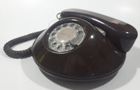 Vintage York Regional Police NT Northern Telecom Brown Pancake Style Rotary Telephone