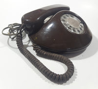 Vintage York Regional Police NT Northern Telecom Brown Pancake Style Rotary Telephone