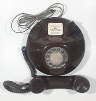 Vintage York Regional Police NT Northern Telecom Brown Pancake Style Rotary Telephone