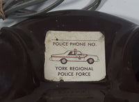 Vintage York Regional Police NT Northern Telecom Brown Pancake Style Rotary Telephone