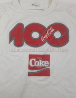 Vintage 1986 Coca-Cola 100 Centennial Celebration Enjoy Coke White L/G T-Shirt (USED)