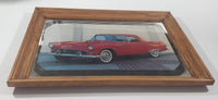 Vintage Stamford Art 1957 Chevrolet Corvette Hard Top Red 13 1/4" x 18 Wood Framed Mirror Picture