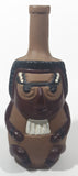 Pisco Ocucaje Spirits Peruvian Deity Shaped 9 1/2" Tall Brown Glass Beer Bottle