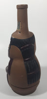 Pisco Ocucaje Spirits Peruvian Deity Shaped 9 1/2" Tall Brown Glass Beer Bottle