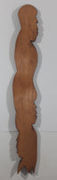 "Chief And Young Brothers" Aboriginal Native Heads 25 3/4" Tall Carved Wood Wall Hanging