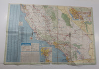 Vintage 1967 Texaco California Road Map 17 1/2" x 22 1/2"