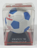 1998 Old St. Andrews Scotch Whisky France '98 World Cup White and Blue Football Soccer Ball Shaped Bottle New in Box