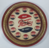 Rare Vintage Style Pepsi-Cola Drink Ice-Cold 3D Bottle Cap Numbers 16 1/2" Heavy Wood Hand Painted Wall Clock