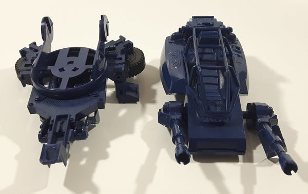 Vintage 1984 Hasbro G.I. Joe Cobra Double Gun Cannon 7" Long Dark Blue Plastic Vehicle
