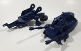 Vintage 1984 Hasbro G.I. Joe Cobra Double Gun Cannon 7" Long Dark Blue Plastic Vehicle