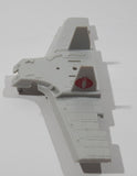 Vintage 1984 Hasbro G.I. Joe Cobra Claw C.L.A.W. Glider Plane 6" Wide Light Grey Plastic Toy Part M-3576 2
