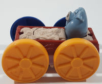 1997 McDonald's Disney 101 Dalmatians #4 Mayor Ed Pig in Mud Bath and Rolly Dog in Bone Car 3 1/8" Long Toy Flip Car