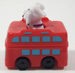 2000 McDonald's Disney 101 Dalmatians #78 Dog on Top of Red Double Decker Bus 4" Long Toy Car