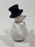 2000 McDonald's Disney 102 Dalmatians #27 Snowman with Black Fuzzy Top Hat 3 1/4" Tall Toy Figure