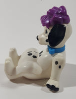 1996 McDonald's Disney 101 Dalmatians Dog with Purple Bow 2 1/2" Tall Toy Figure