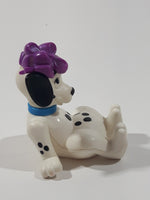 1996 McDonald's Disney 101 Dalmatians Dog with Purple Bow 2 1/2" Tall Toy Figure