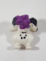 1996 McDonald's Disney 101 Dalmatians Dog with Purple Bow 2 1/2" Tall Toy Figure