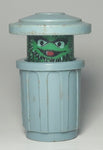 Vintage Muppets Inc Sesame Street Oscar The Grouch in Twist Pop Garbage Can 1 1/2" Tall Toy Figure