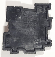 Mossy Cracked Grey Brick Plastic 1 1/4" x 1 1/4" Toy Action Figure Base