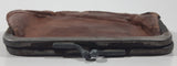 Vintage Brown Leather Coin Change Purse with Snap Clasp