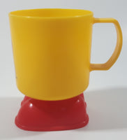 Vintage 1985 McDonald's Ronald McDonald Footed Yellow and Red Plastic Cup Mug with Feet