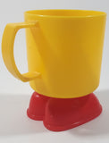 Vintage 1985 McDonald's Ronald McDonald Footed Yellow and Red Plastic Cup Mug with Feet