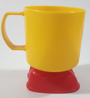 Vintage 1985 McDonald's Ronald McDonald Footed Yellow and Red Plastic Cup Mug with Feet