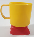 Vintage 1985 McDonald's Ronald McDonald Footed Yellow and Red Plastic Cup Mug with Feet