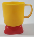 Vintage 1985 McDonald's Ronald McDonald Footed Yellow and Red Plastic Cup Mug with Feet