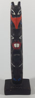 Vintage Alaska Hand Painted Aboriginal Art 8 3/4" Resin Carved Wood Look Totem Pole