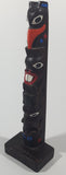 Vintage Alaska Hand Painted Aboriginal Art 8 3/4" Resin Carved Wood Look Totem Pole