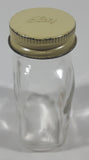 Antique Lilly 3 1/4" Tall Glass Apothecary Bottle with Metal Lid