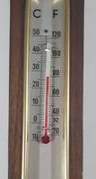 Vintage West Germany Banjo Style Wood Weather Station Barometer Hygrometer Thermometer