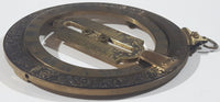 1987 Franklin Mint Universal Equinoctial Ring Sun Dial 4" Brass Metal