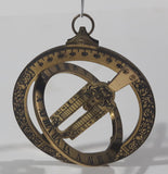 1987 Franklin Mint Universal Equinoctial Ring Sun Dial 4" Brass Metal