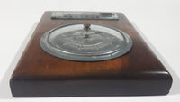 Vintage MOCO. Barometer Thermometer 5 1/4" x 7 1/2" Lacquered Wood Weather Station