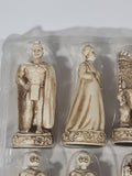 Hawaiian Monarchy Collectors Edition Kamehameha I King of Hawaii Queen Tiki Warriors and Gods Carved Resin Chess Set (32 Pieces) White Queen Missing Hand