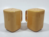 Rare Vintage Ponderosa Ranch Ranch House Nevada, U.S.A. 2 7/8" Tall Tan Glazed Ceramic Salt and Pepper Shaker Set with Handles