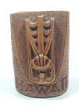 Vintage Coco Joe's Hawaii Tiki God 4" Tall Hapa Wood Napkin Holder