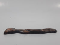 Vintage Boy Peeing in Pot Small 1 5/8" x 3 5/8" 3D Copper Metal Plaque Figure