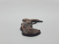 Vintage Boy Peeing in Pot Small 1 5/8" x 3 5/8" 3D Copper Metal Plaque Figure