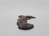 Vintage Boy Peeing in Pot Small 1 5/8" x 3 5/8" 3D Copper Metal Plaque Figure
