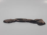 Vintage Boy Peeing in Pot Small 1 5/8" x 3 5/8" 3D Copper Metal Plaque Figure