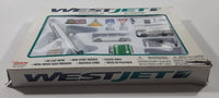 Daron RealToy No. RT7371 WestJet Airport Play Set Die Cast Toy Car Vehicles Airplane and Signage with Box Missing One Car