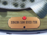 RARE 1999 USA Item No. 1008 "Singing Sam River Fish" Singing Moving Bass Fish On Plastic Plaque WORKING