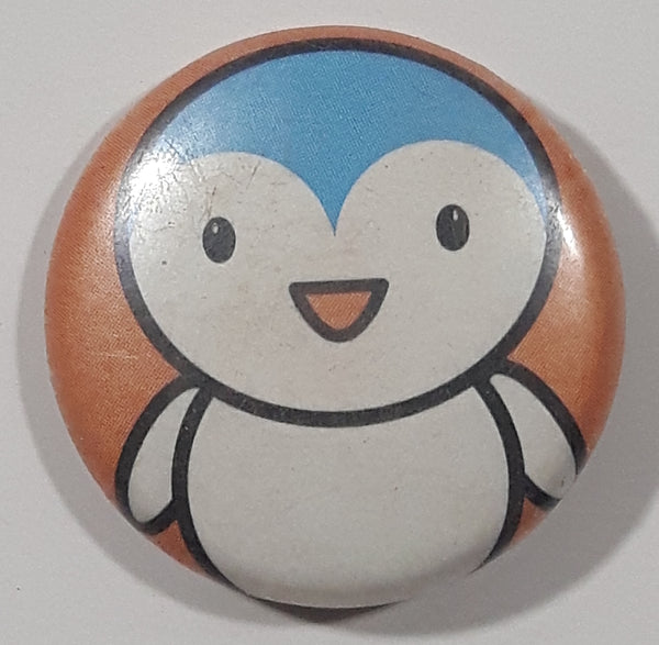 Blue and White Penguin 1" Round Button Pin