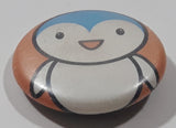 Blue and White Penguin 1" Round Button Pin