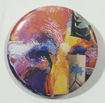 Colorful Wolf Pin 1 3/4" Round Button Pin