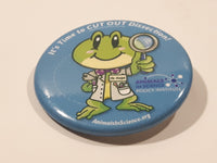 It's Time to CUT OUT Dissection! Animals In Science Policy Institute 1 5/8" Round Button Pin