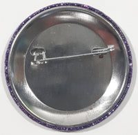 Team Bride Purple 2 1/4" Round Button Pin